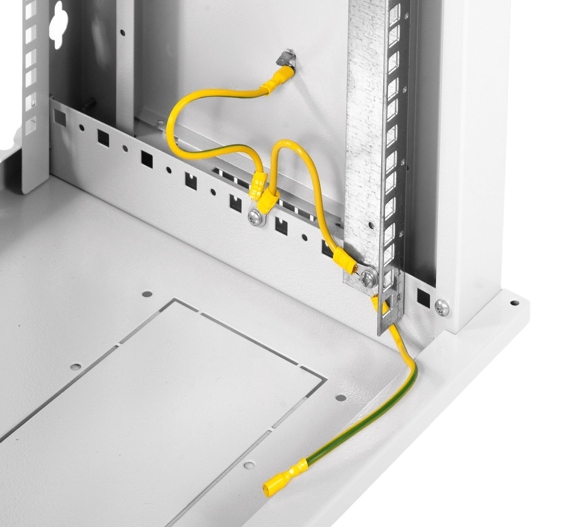 Шкаф телекоммуникационный настенный разборный ЭКОНОМ 6U (600 × 520) дверь стекло