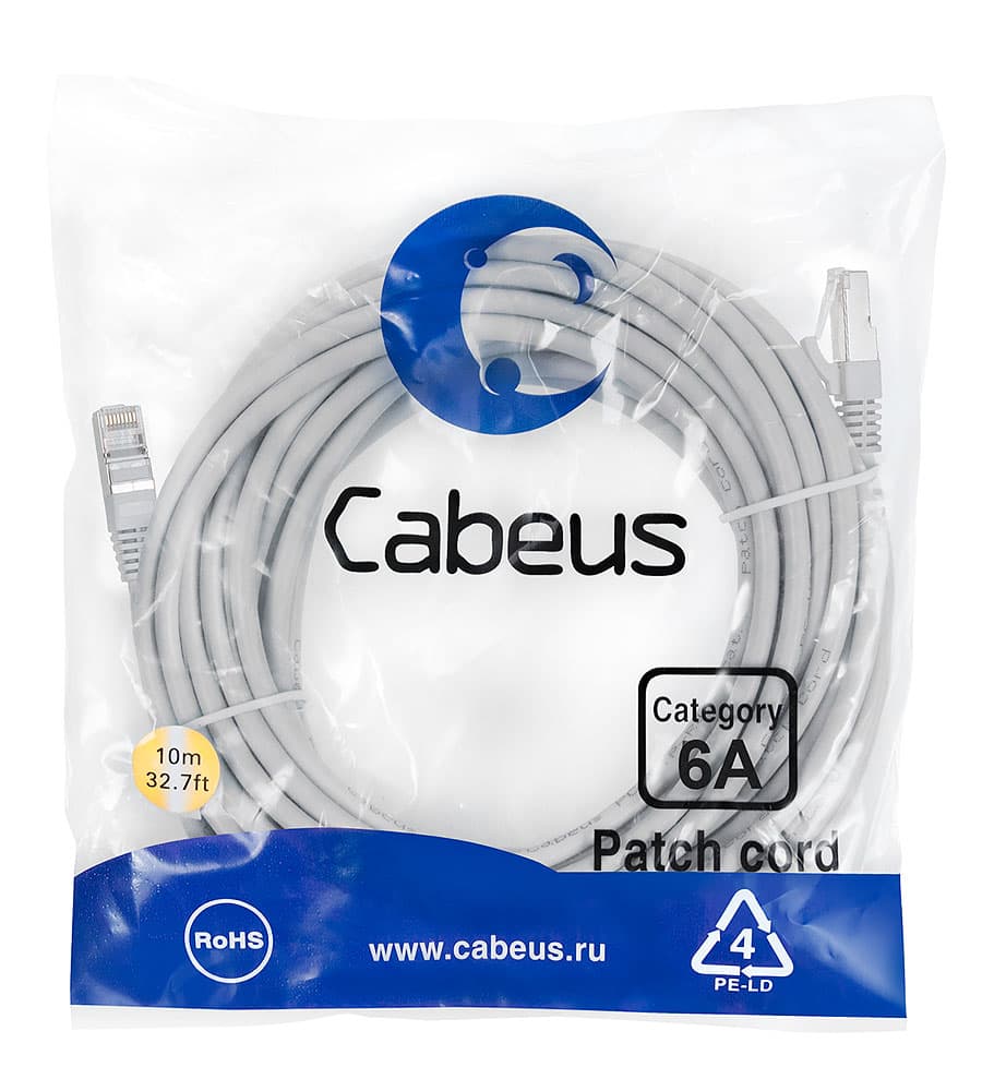 Cabeus PC-SSTP-RJ45-Cat.6a-10m-LSZH