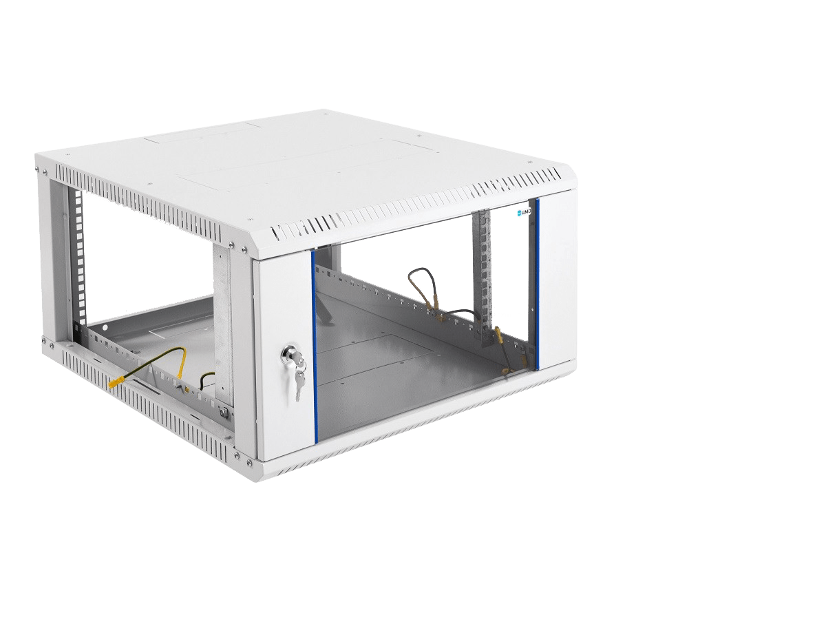 Шкаф телекоммуникационный настенный разборный ЭКОНОМ 6U (600 × 650) дверь стекло