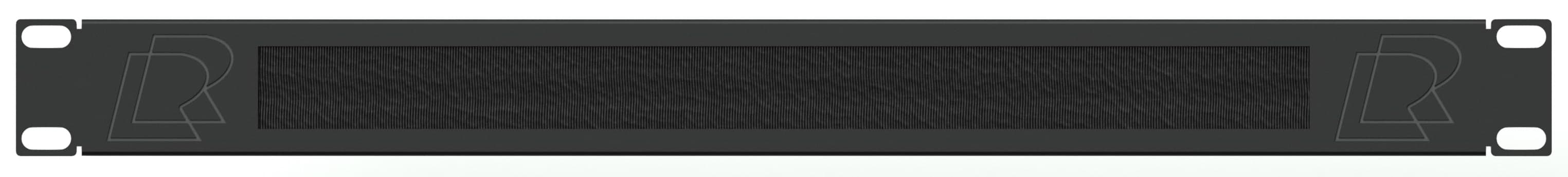 Кабельный организатор горизонтальный 19" с щеточным вводом, 1U, цвет черный RUSRACK