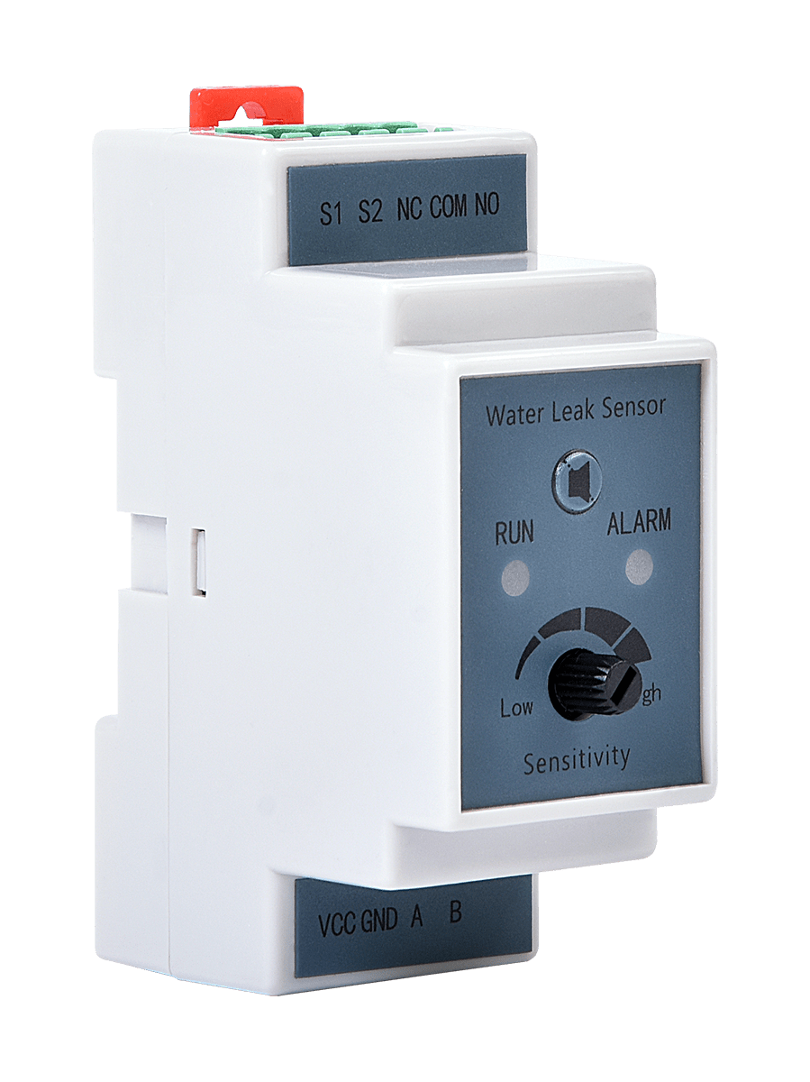 Модуль обнаружения протечки R-WL-1S, реле NO/NC + Modbus, установка на DIN-рейку, питание 10-30 VDC