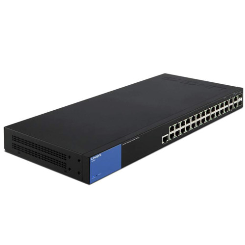 Коммутатор Linksys LGS528-eu (1000 Base-TX (1000 мбит/с), 2 SFP порта)