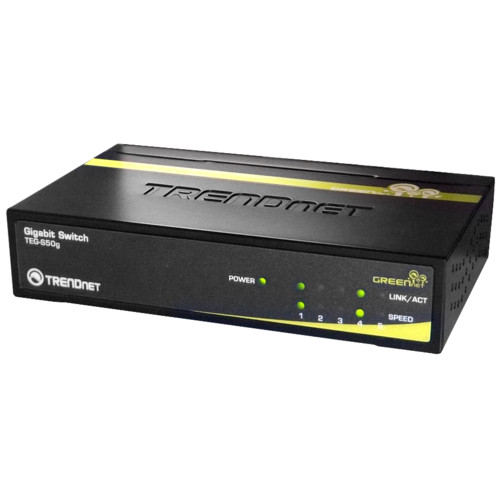 Коммутатор TrendNet TEG-S50g (1000 Base-TX (1000 мбит/с), Без SFP портов)