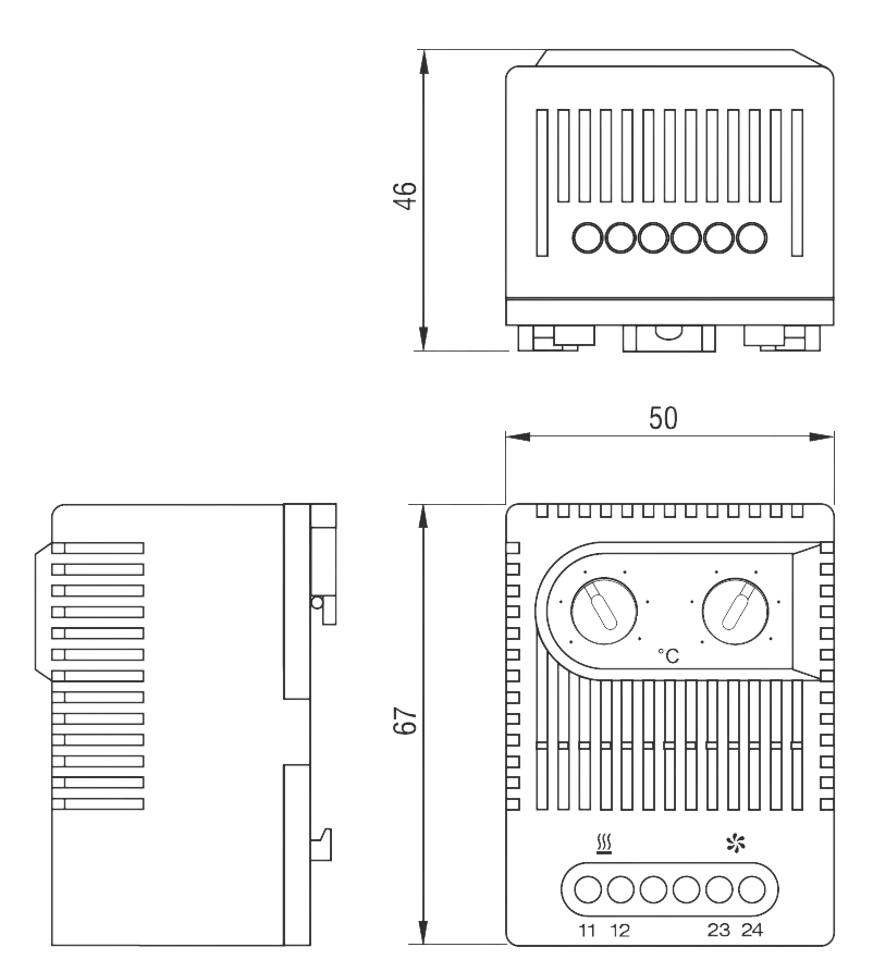 Терморегулятор (термостат) сдвоенный (–10/+50С)