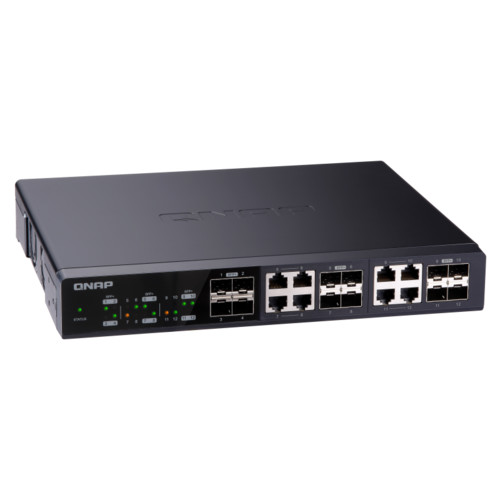 Коммутатор Qnap QSW-1208-8C (10 GBase-T (10000 мбит/с), 12 SFP портов)