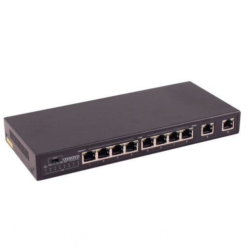 Коммутатор OSNOVO SW-20820/B SW-20820/B(96W) (100 Base-TX (100 мбит/с), 2 SFP порта)