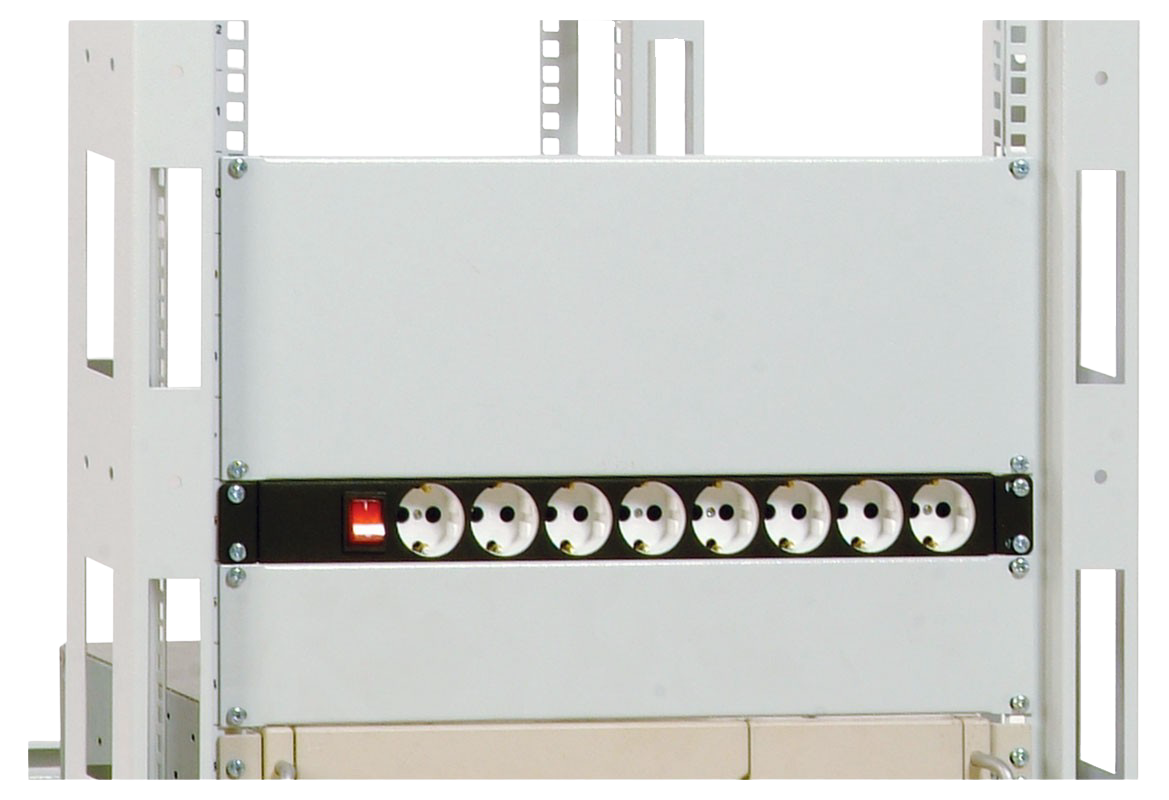 Фальшпанель в шкаф 19" 1U, цвет черный