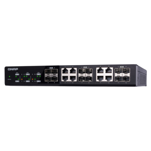 Коммутатор Qnap QSW-1208-8C (10 GBase-T (10000 мбит/с), 12 SFP портов)