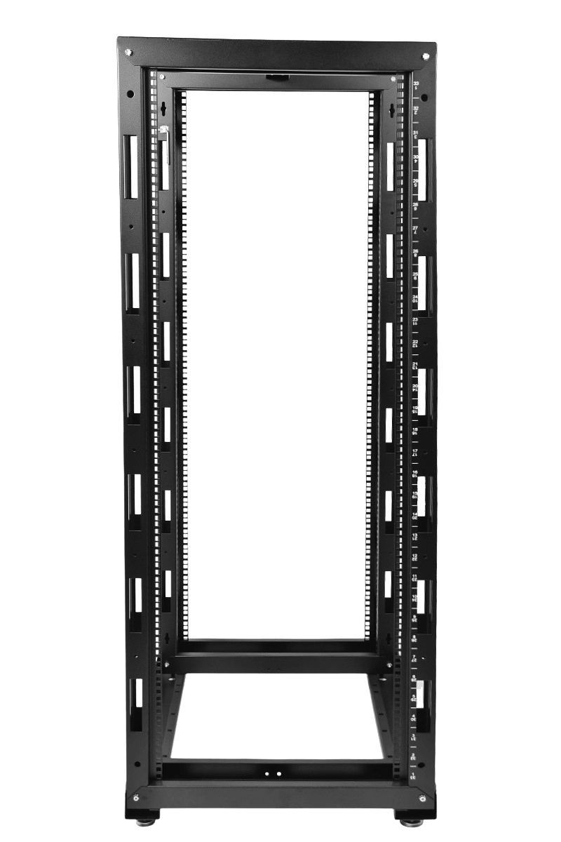 Стойка телекоммуникационная универсальная 24U двухрамная, цвет черный