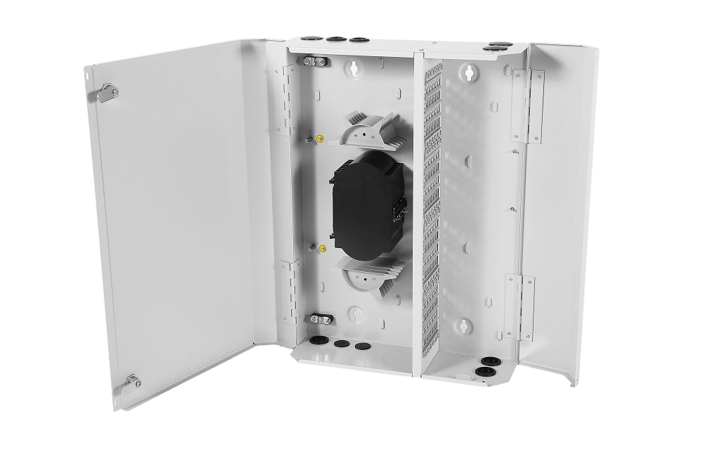 Оптический кросс (бокс) настенный, одна дверь, замок, до 96 портов