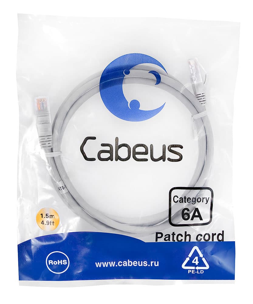 Cabeus PC-UTP-RJ45-Cat.6a-1.5m-LSZH