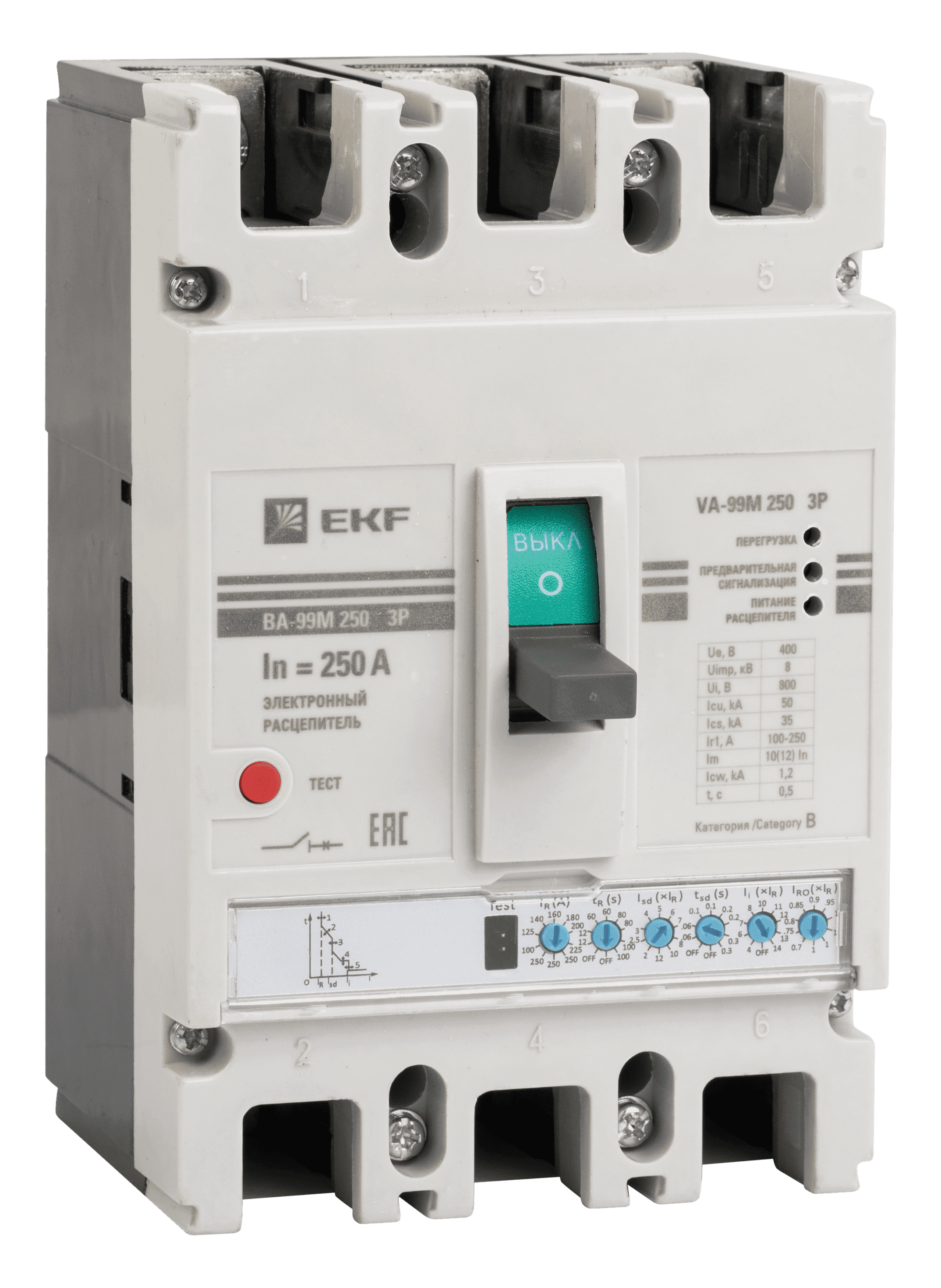 ВА-99М  630/630А 3P 65кА с электронным расцепителем EKF