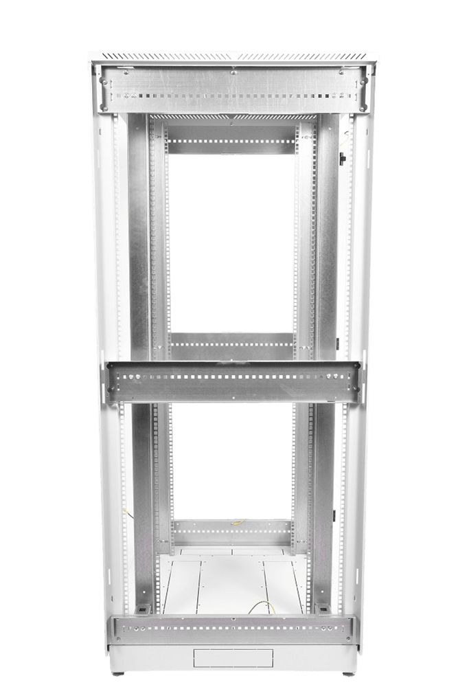 .Шкаф серверный напольный 47U (800 × 1000) дверь перфорированная, задние двойные перф.