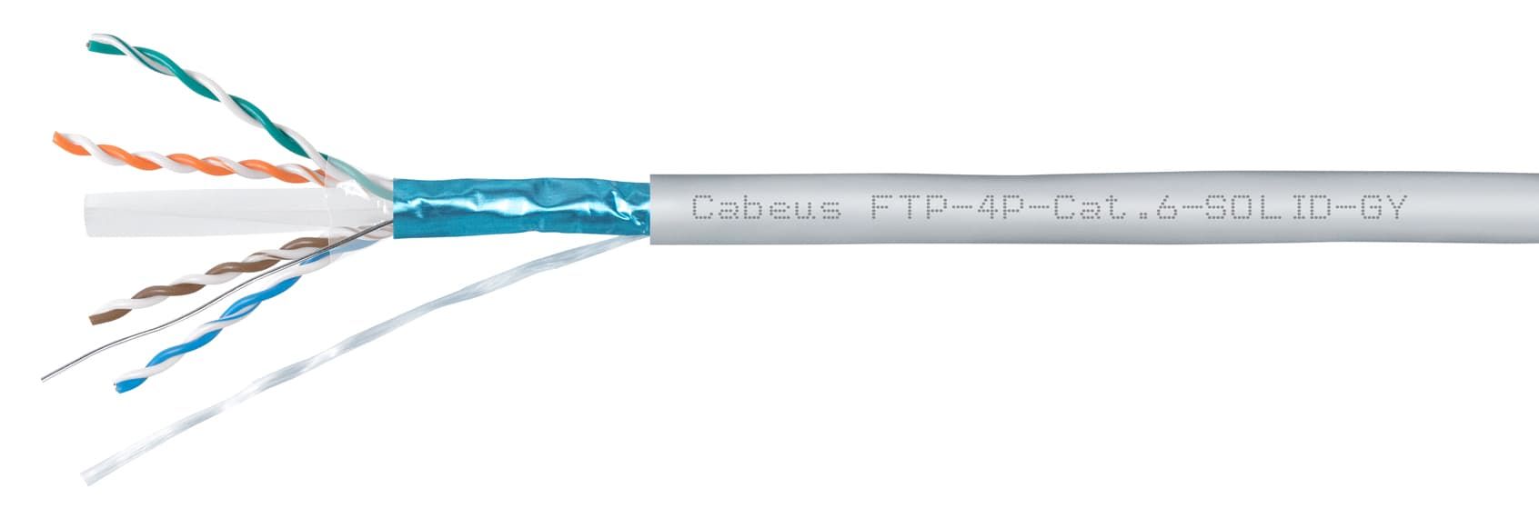 Cabeus FTP-4P-Cat.6-SOLID-GY