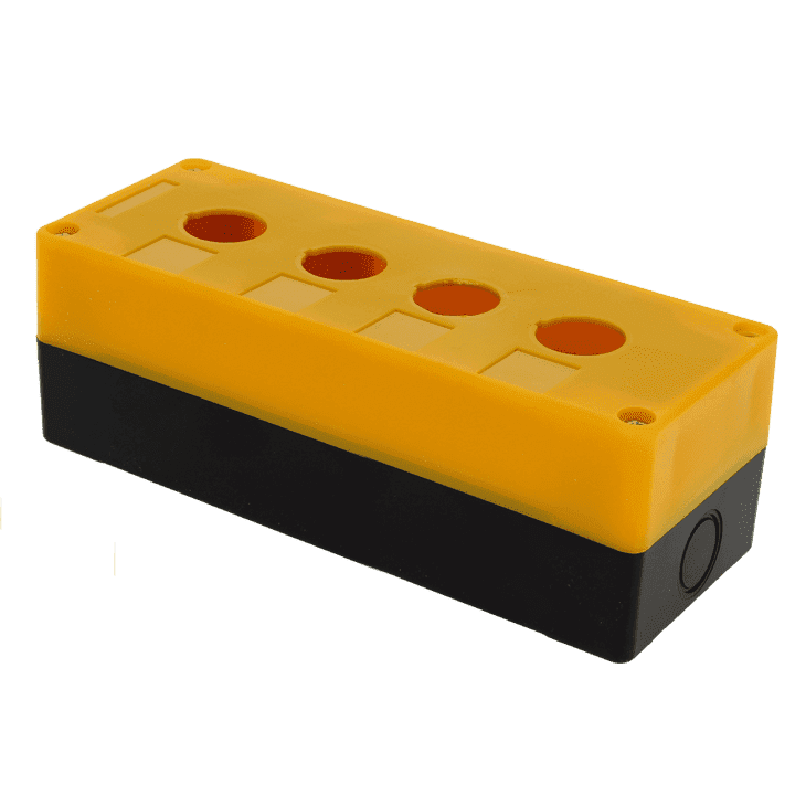 КП104 пластиковый 4 кнопки желтый EKF