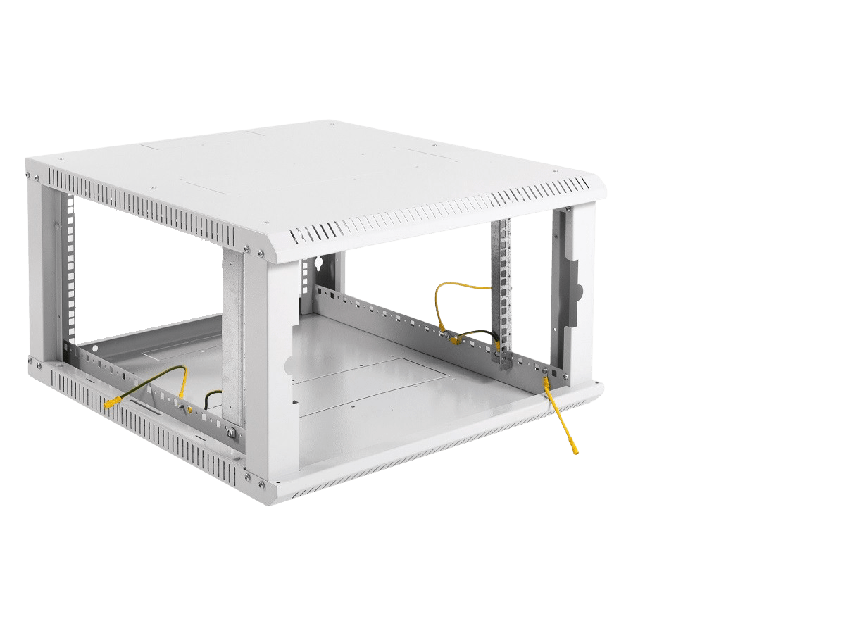 Шкаф телекоммуникационный настенный разборный ЭКОНОМ 6U (600 × 650) дверь стекло