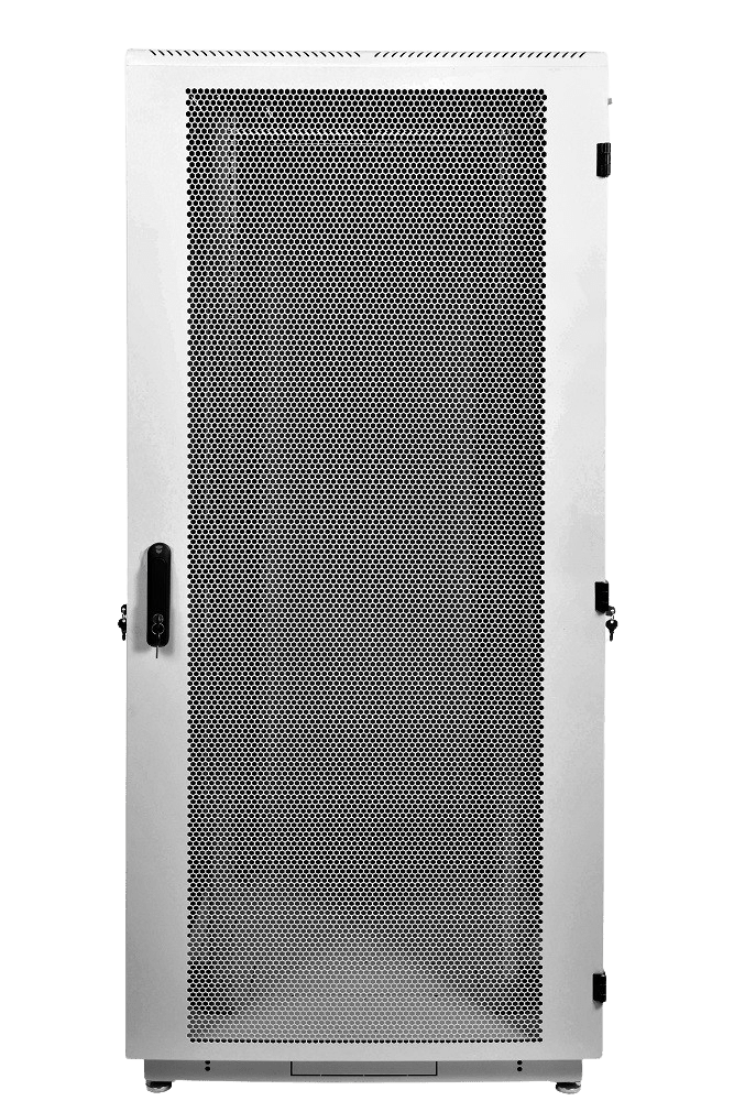 Шкаф серверный напольный 33U (600 × 1000) дверь перфорированная 2 шт., цвет черный