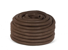 Труба гофр. ПВХ Plast с зондом под темное дерево d16мм (25м.) EKF