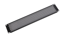 Фальшпанель в шкаф 19" 2U перфорированная, цвет черный, ФП-2.4-9005