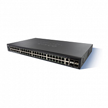 Коммутатор Cisco SG350X-48P-K9-EU (1000 Base-TX (1000 мбит/с), 2 SFP порта)