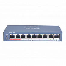 Коммутатор Hikvision DS-3E0109P-E(C) (100 Base-TX (100 мбит/с), Без SFP портов)