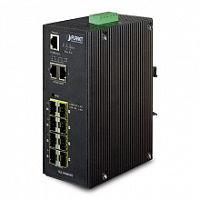 Коммутатор Planet IP30 Industrial 8 IGS-10080MFT (1000 Base-TX (1000 мбит/с), 2 SFP порта)