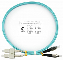 Шнур оптический duplex SC-FC 50/125 mm OM3 1м LSZH