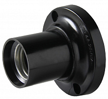 Патрон карболитовый потолочный Е27 черн. прямой без наклейки EKF