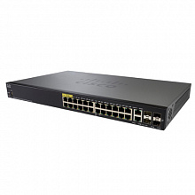 Коммутатор Cisco SG350-28P-K9-EU (1000 Base-TX (1000 мбит/с), 2 SFP порта)