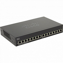 Коммутатор Cisco SG110-16 SG110-16-EU (1000 Base-TX (1000 мбит/с), Без SFP портов)