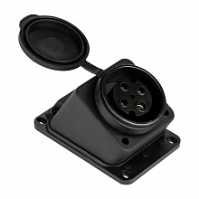 Роз. настен. с защит. крышкой каучуковая наклонная 380В 3P+PE 32A IP44 EKF