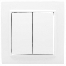 Минск Выключатель 2-кл. СП проходной 10А белый EKF Минск Выключатель 2-кл. СП проходной 10А белый EKF