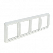 Лондон Рамка 4-местная горизонтальная белая EKF