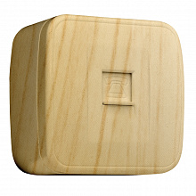 Минск Розетка Phone 1-местная ОП светлое дерево EKF