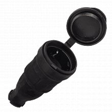 Роз. перенос. с защитной крышкой каучуковая 230В 2P+PE 16A IP44 EKF