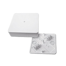 Коробка разветвительная КМР-030-032кг наружная (100х100х28) белая с клеммником EKF