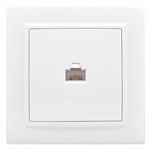 Минск Розетка RJ-45 1-местная СП  белая EKF