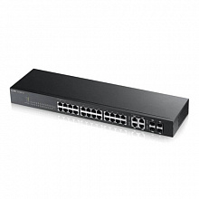 Коммутатор Zyxel GS1920-24v2 GS1920-24V2-EU0101F (1000 Base-TX (1000 мбит/с), 4 SFP порта)