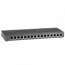 Коммутатор NETGEAR GS116E-200PES (1000 Base-TX (1000 мбит/с), Без SFP портов)