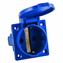 Роз. 112 панельная скрытая с крышкой 2Р+PЕ 16А 220В IP44 EKF