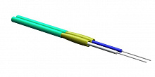 Кабель волоконно-оптический 50/125 (OM3) многомодовый, 2 волокна, плотное буферное покрытие (tight buffer), zip cord, для внутренней прокладки ( -25C ~ +75), FR-LSZH, аквамарин, (F40020235Z), Израиль