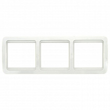 Лондон Рамка 3-местная горизонтальная белая EKF