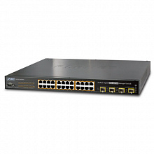 Коммутатор Planet WGSW-24040HP4 (1000 Base-TX (1000 мбит/с), 4 SFP порта)