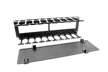 Горизонтальный кабельный органайзер с пластиковыми пальцами 19" 2U