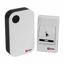 Звонок беспр. на батарейках 001 (черн.-бел. 36 мелод.  с индик. 3х1,5В ААA дист. 80м.) EKF