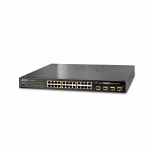 Коммутатор Planet WGSW-24040HP (1000 Base-TX (1000 мбит/с), 4 SFP порта)