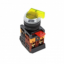 Переключатель ANLC-22 3P желтый с подсветкой 380В NO+NC EKF