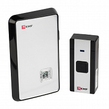 Звонок беспр. в розетку (черн.-сер. 25 мелод.  с индик. дист. 120м.) EKF