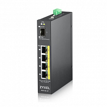 Коммутатор Zyxel RGS100-12P RGS100-5P-ZZ0101F (1000 Base-TX (1000 мбит/с), 1 SFP порт)