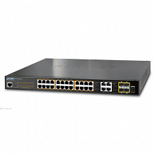 Коммутатор Planet GS-4210-24P4C (1000 Base-TX (1000 мбит/с), 4 SFP порта)